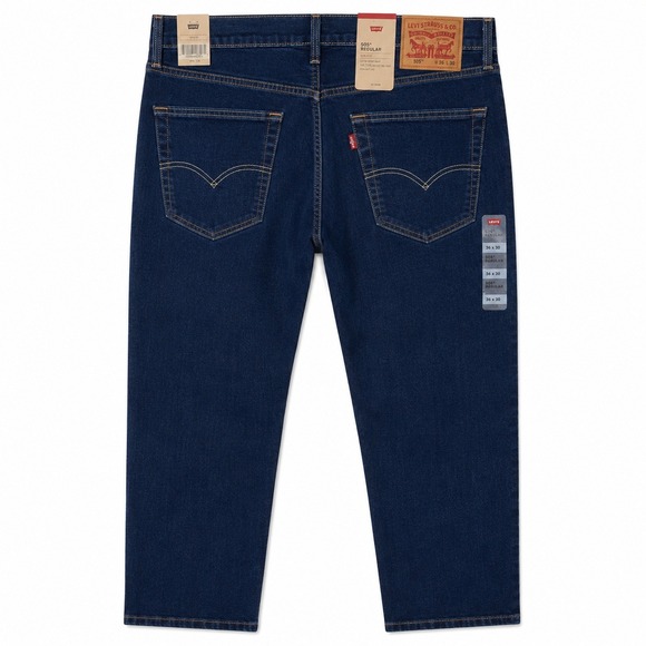 Levi's Other - Levi's 505 Regular Jeans Mens 36x30 Large Stretch Dark Blue Denim Classic NWT